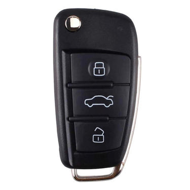 fOR Audi Q7 8E0 837 220AF 433MHz 8E 3 Button Folding Remote Car Key Fob